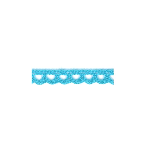 Dentelle Galon Coton Frou-Frou 8mm Turquoise 1703-8-24 petite image