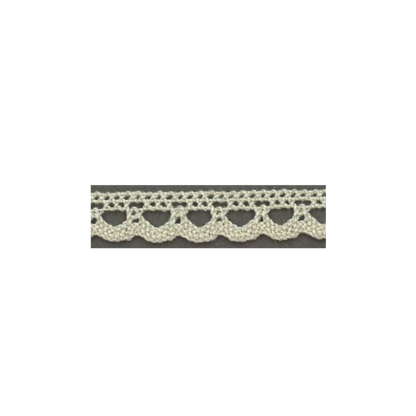 Dentelle Galon Coton Frou-Frou 8mm Blanc cassé 1703-8-3 petite image