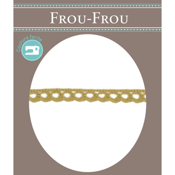 Dentelle Galon Coton Frou-Frou 8mm Moutarde 1703-8-34 image