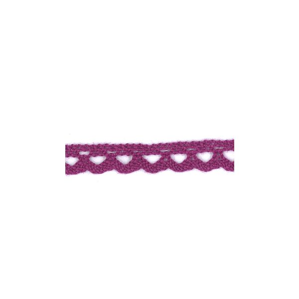 Dentelle Galon Coton Frou-Frou 8mm Rose prune 1703-8-47 petite image