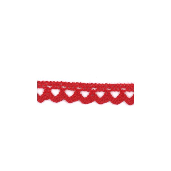 Dentelle Galon Coton Frou-Frou 8mm Rouge vif 1703-8-50 petite image