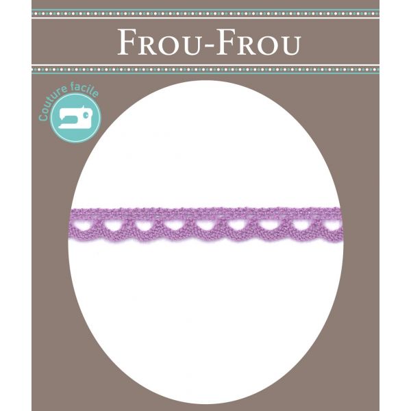 Dentelle Galon Coton Frou-Frou 8mm Violet clair 1703-8-60 image