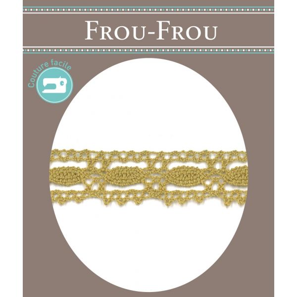 Dentelle Galon Coton Frou-Frou 19mm Moutarde 1704-19-34 image