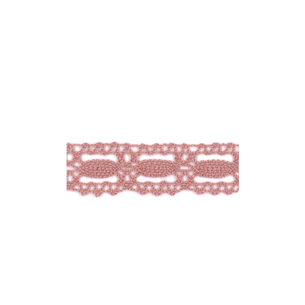 Dentelle Galon Coton Frou-Frou 19mm Rose poudré 1704-19-45 petite image
