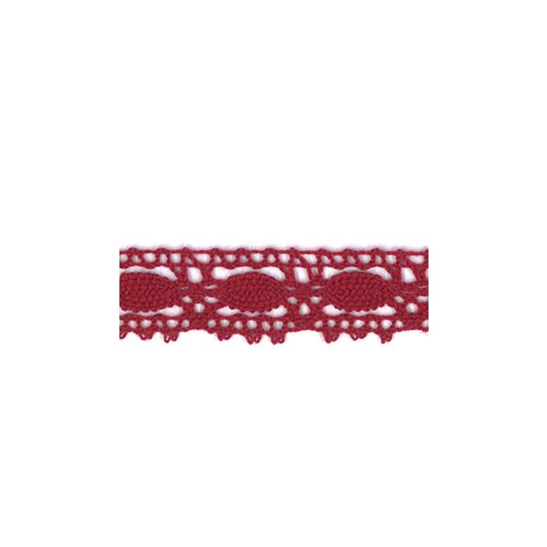 Dentelle Galon Coton Frou-Frou 19mm Bordeaux glamour 1704-19-52 petite image