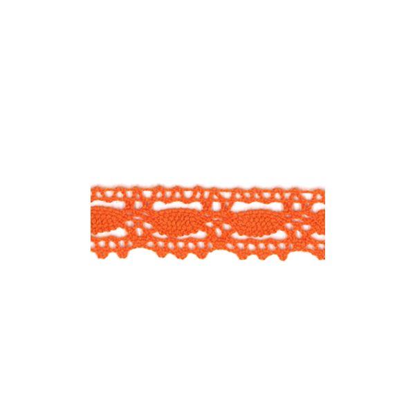 Dentelle Galon Coton Frou-Frou 19mm Orange 1704-19-56 petite image