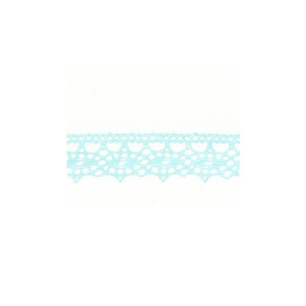 Dentelle Galon Fantaisie Coton Frou-Frou 12mm Bleu lagon 1785-0-11 petite image