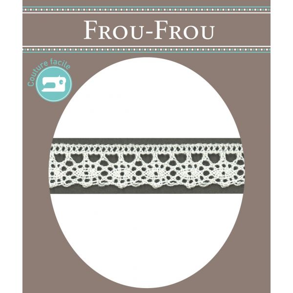 Dentelle Galon Fantaisie Coton Frou-Frou 12mm Blanc 1785-0-2 image