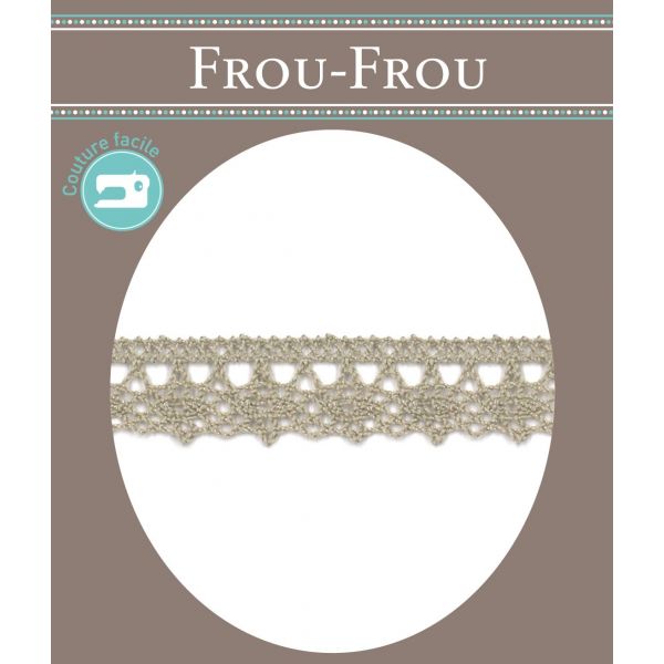 Dentelle Galon Fantaisie Coton Frou-Frou 12mm Beige clair 1785-0-32 image