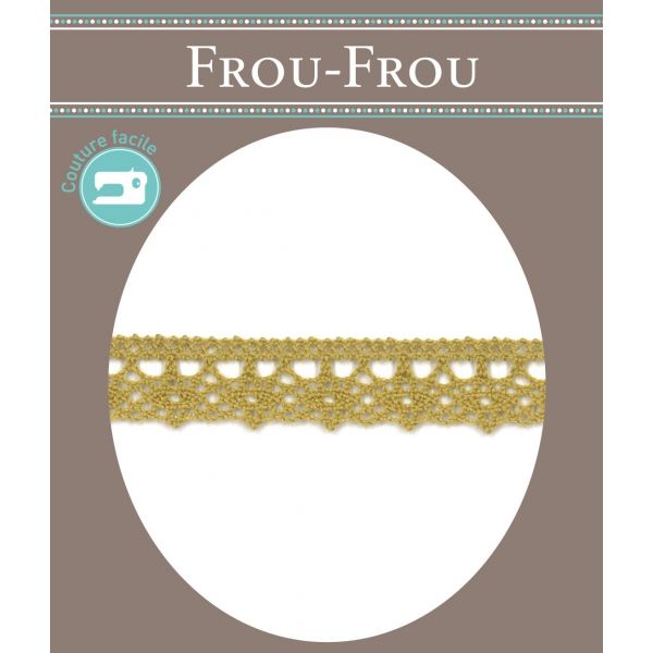 Dentelle Galon Fantaisie Coton Frou-Frou 12mm Moutarde 1785-0-34 image
