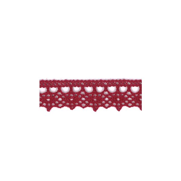Dentelle Galon Fantaisie Coton Frou-Frou 12mm Bordeaux glamour 1785-0-52 petite image