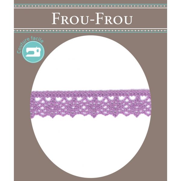 Dentelle Galon Fantaisie Coton Frou-Frou 12mm Violet clair 1785-0-60 image