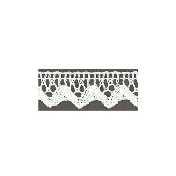 Dentelle Galon Coton Frou-Frou 12mm Blanc 1786-0-2 petite image