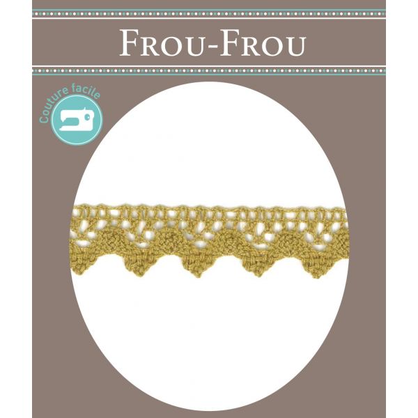 Dentelle Galon Coton Frou-Frou 12mm Moutarde 1786-0-34 image