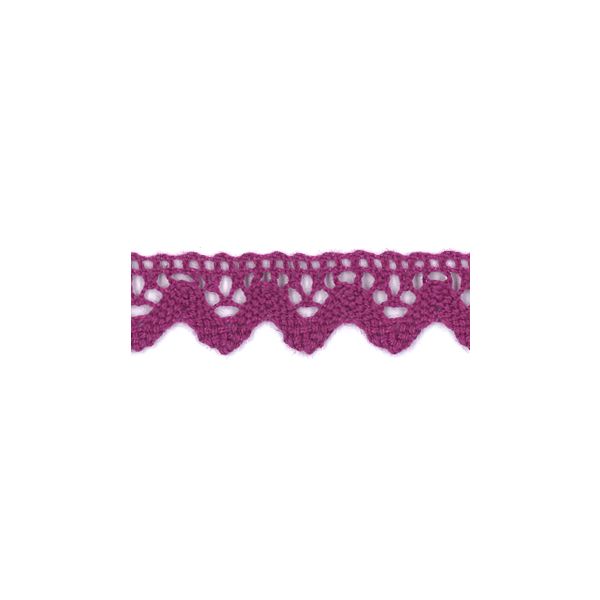 Dentelle Galon Coton Frou-Frou 12mm Rose prune 1786-0-47 petite image