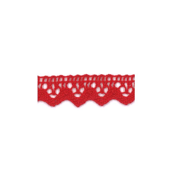 Dentelle Galon Coton Frou-Frou 12mm Rouge vif 1786-0-50 petite image