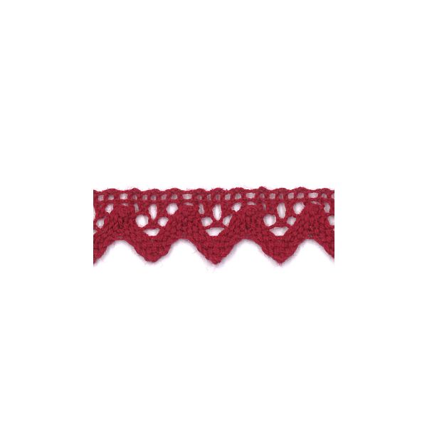 Dentelle Galon Coton Frou-Frou 12mm Bordeaux glamour 1786-0-52 petite image