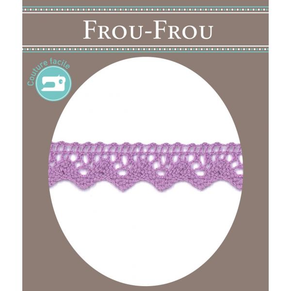 Dentelle Galon Coton Frou-Frou 12mm Violet clair 1786-0-60 image