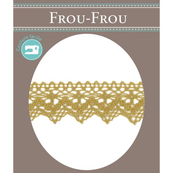 Dentelle Galon Coton Frou-Frou 25mm Moutarde 1787-0-34 image