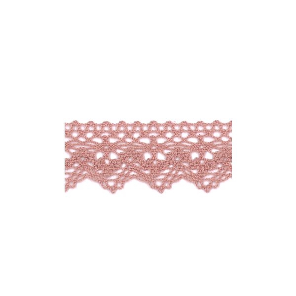 Dentelle Galon Coton Frou-Frou 25mm Rose poudré 1787-0-45 petite image