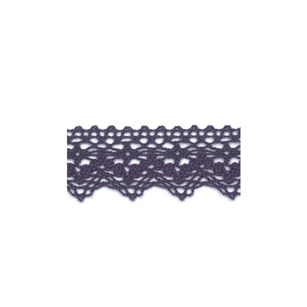 Dentelle Galon Coton Frou-Frou 25mm Myrtille 1787-0-48 petite image