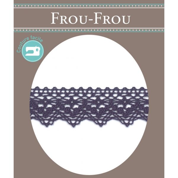 Dentelle Galon Coton Frou-Frou 25mm Myrtille 1787-0-48 image