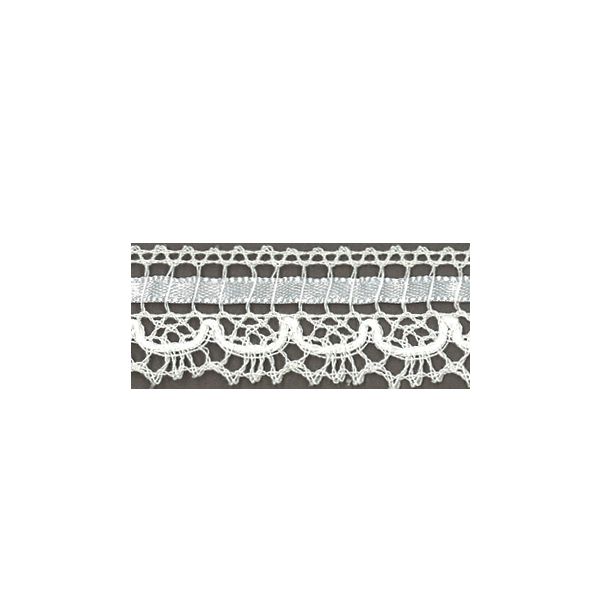 Dentelle entrelacée Satin- Coton Frou-Frou 21mm entrelacée Blanc 1865-21-2 petite image