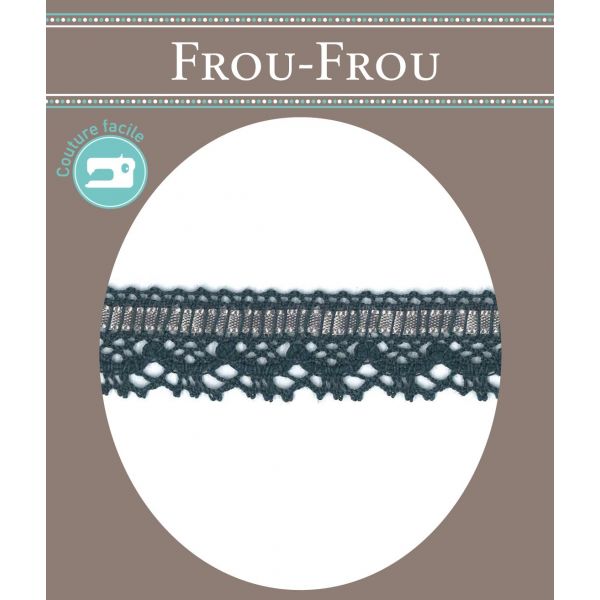 Dentelle entrelacée Satin- Coton Frou-Frou 21mm entrelacée Blanc cassé 1865-21-39 image
