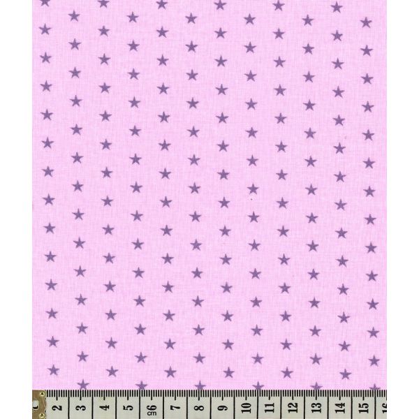TISSU FROU-FROU ETOILES LAVANDE ROSEE CLAIR 2900-0-305 image