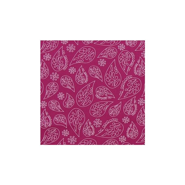 TISSU FROU-FROU A BICYCLETTE CAMELIA Motif Feuille 2903-0-307 petite image
