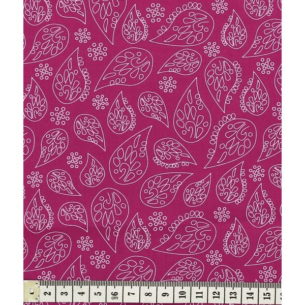 TISSU FROU-FROU A BICYCLETTE CAMELIA Motif Feuille 2903-0-307 image