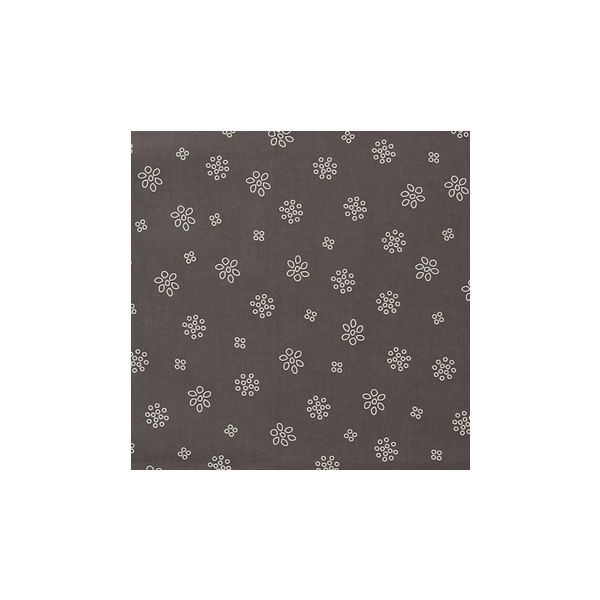 TISSU FROU-FROU A BICYCLETTE TAUPE Motif Fleur 2903-0-401 petite image