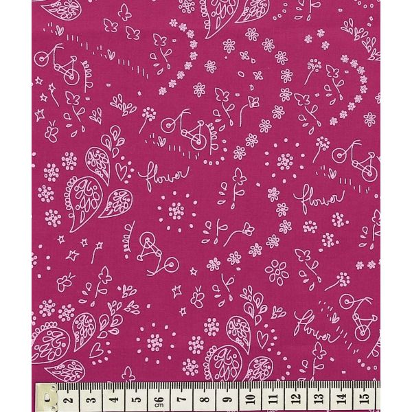 TISSU FROU-FROU A BICYCLETTE CAMELIA 2903-0-507 image