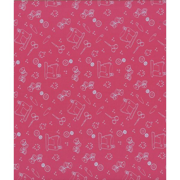 TISSU FROU-FROU I Love Couture Ustensile Fushia 2905-0-118 image