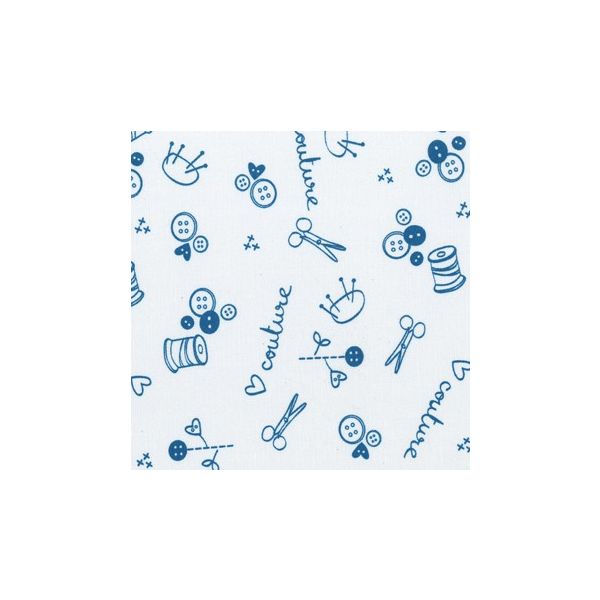 TISSU FROU-FROU I Love Couture Ciseaux Gris clair 2905-0-202 petite image