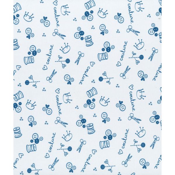 TISSU FROU-FROU I Love Couture Ciseaux Gris clair 2905-0-202 image