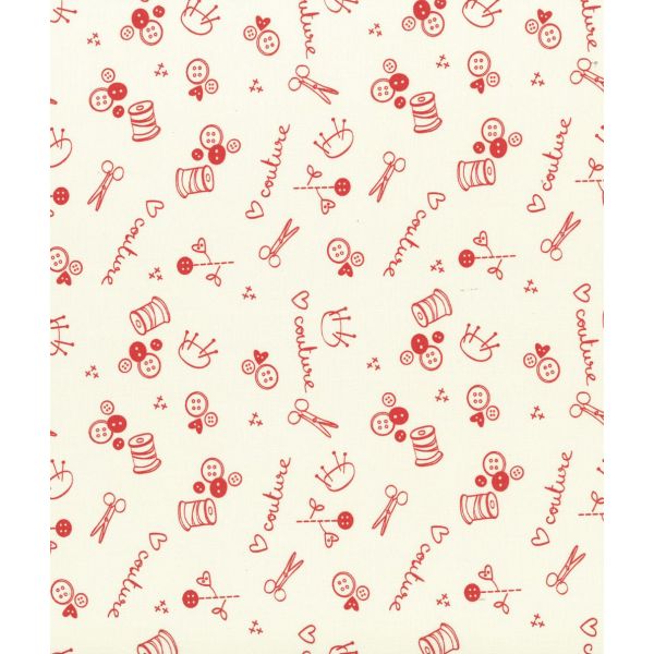 TISSU FROU-FROU I Love Couture Ciseaux Blanc cassé 2905-0-215 image