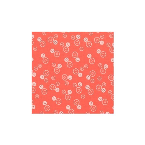 TISSU FROU-FROU I Love Couture Bouton Corail 2905-0-416 petite image