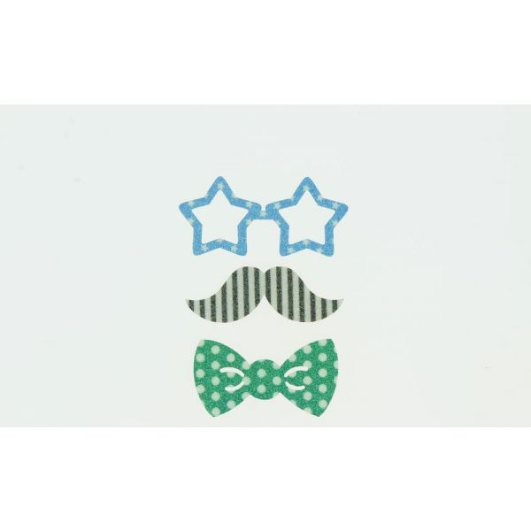 THERMOCOLLANT RECREATYS Collection Moustache Lunette Etoiles Bleues 3191-1-1 image