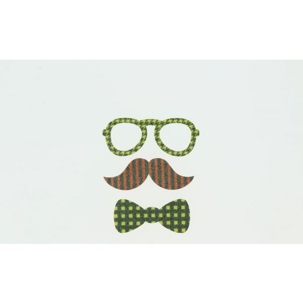 THERMOCOLLANT RECREATYS Collection Moustache Lunette Etoiles 3192-2-70 image