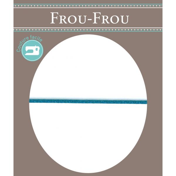 Frou-Frou Cordon Queue de souris 2mm Uni Turquoise foncé 4001-0-24 image