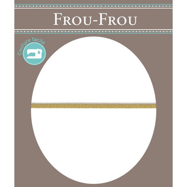 Frou-Frou Cordon Queue de souris 2mm Uni Moutarde 4001-0-43 image