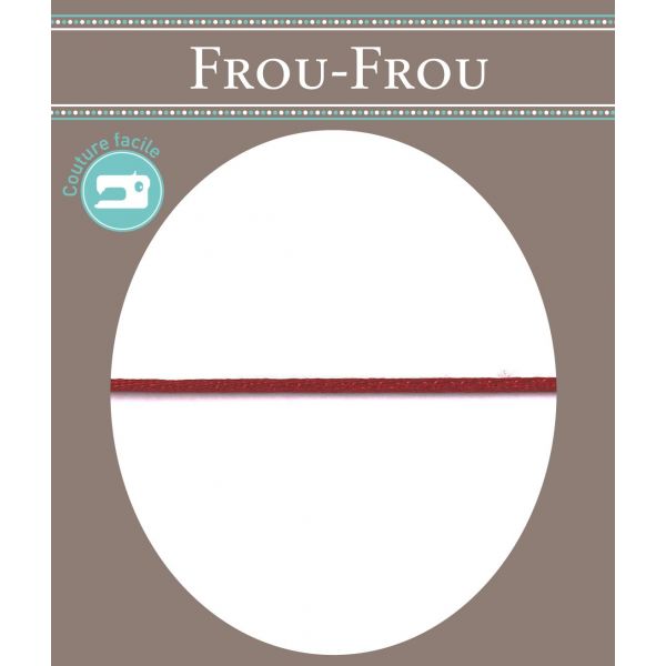Frou-Frou Cordon Queue de souris 2mm Uni Rouge vif 4001-0-50 image