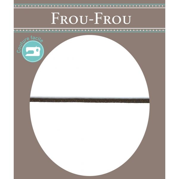 Frou-Frou Cordon Queue de souris 2mm Uni chocolat 4001-0-64 image