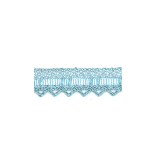 Dentelle entrelacée Gros Grain- Coton Frou-Frou 10mm Entrelacée Bleu lagon 4024-15-24 petite image