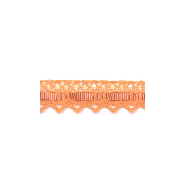 Dentelle entrelacée Gros Grain- Coton Frou-Frou 10mm Entrelacée Orange 4024-15-55 petite image