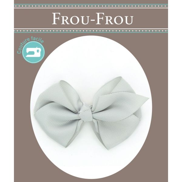 Nœud Barrette Uni Gris perle 4026-0-2 image