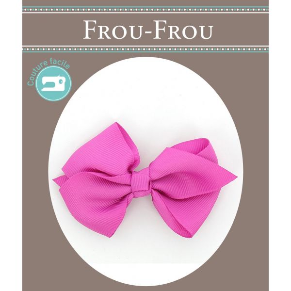 Nœud Barrette Uni Rose Camélia 4026-0-4 image