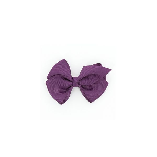 Nœud Barrette Uni Violet foncé 4026-0-7 petite image