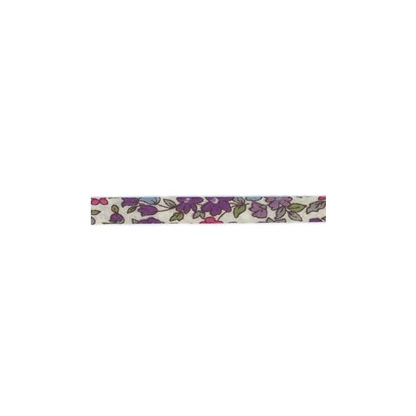 Frou-Frou Cordon Spaghetti Tissu Fleuri 7mm Violet clair 4051-9-11 petite image